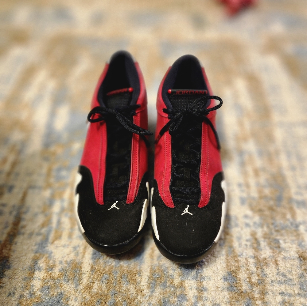 Nike Air Jordan 14 Retro Red Toro DS Men's Size 10.5 487471-006